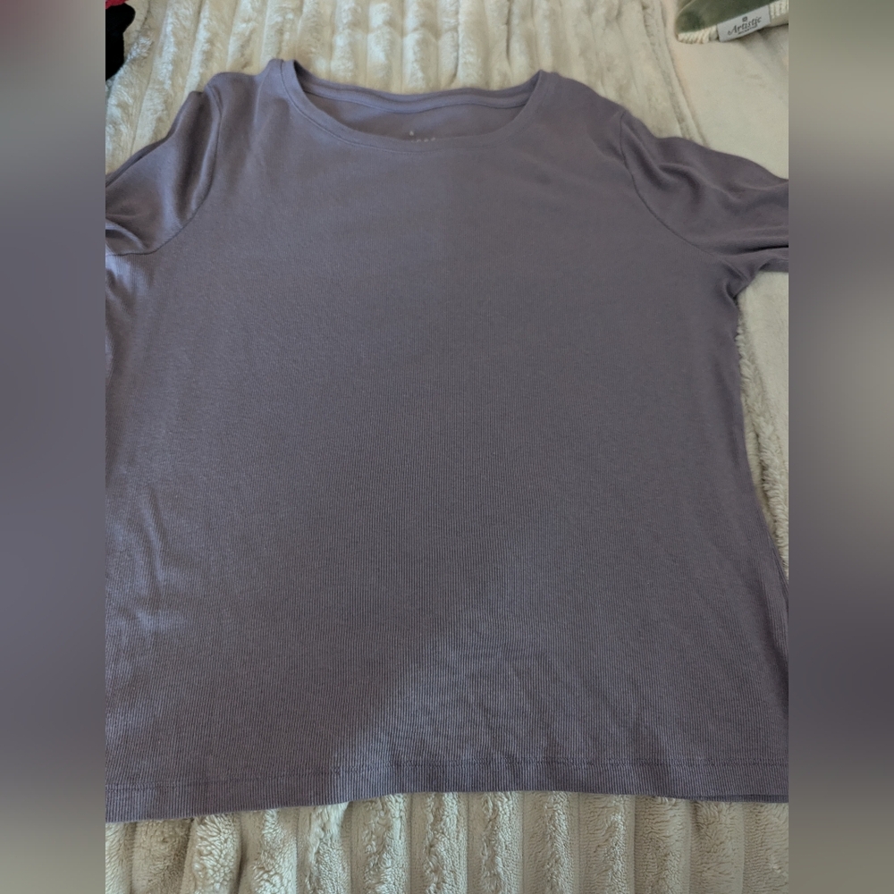 A New Day Light Purple Ribbed Top